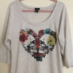 Cream Torrid Skull Sweater